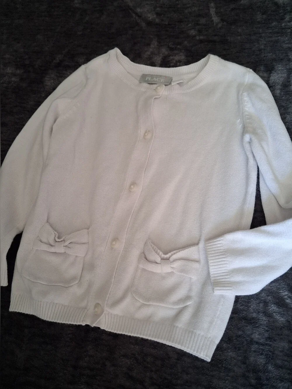 The Children's Place White Button Down Cardigan Girls Size 4T